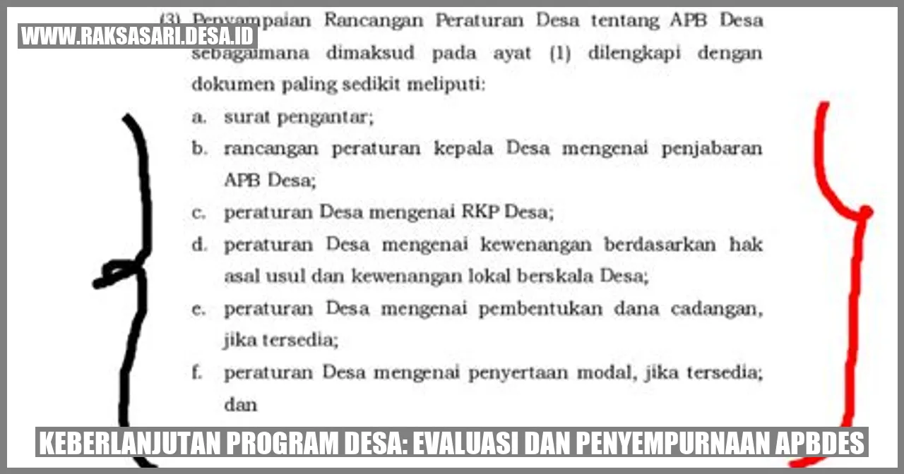 Keberlanjutan Program Desa: Evaluasi dan Penyempurnaan APBDes