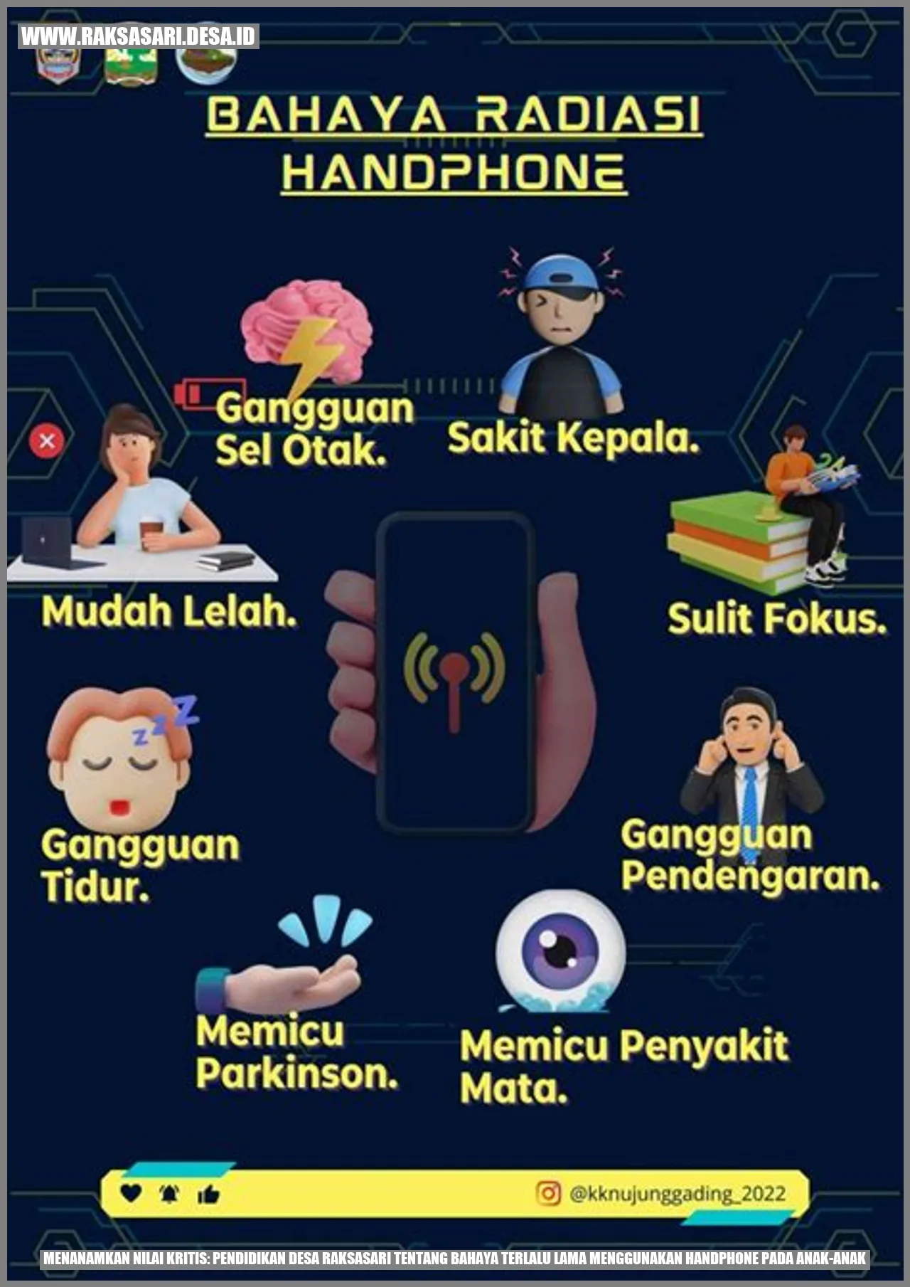 Menanamkan Nilai Kritis: Pendidikan Desa Raksasari tentang Bahaya Terlalu Lama Menggunakan Handphone pada Anak-anak